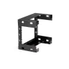 StarTech.com 8U 19 inch wandmontage-netwerkrack – 12 inch diep 2-paals open-frame serverruimterack voor data-/AV-/IT-/computerapparatuur/patchpaneel met kooimoeren en schroeven, 135 lb draagvermogen, zwart (RK812WALLO)
