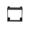 StarTech.com 8U 19 inch wandmontage-netwerkrack – 12 inch diep 2-paals open-frame serverruimterack voor data-/AV-/IT-/computerapparatuur/patchpaneel met kooimoeren en schroeven, 135 lb draagvermogen, zwart (RK812WALLO)