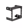 StarTech.com 8U 19 inch wandmontage-netwerkrack – 12 inch diep 2-paals open-frame serverruimterack voor data-/AV-/IT-/computerapparatuur/patchpaneel met kooimoeren en schroeven, 135 lb draagvermogen, zwart (RK812WALLO)