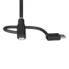 StarTech.com 1m robuuste USB-multilaadkabel, USB naar Lightning/Micro-USB/Type-C, Apple MFi gecertificeerd, aramide mantel, universele 3-in-1 USB-laadkabel voor iPhone/iPad/Android