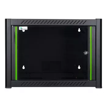 Wandmontagerack LOGON RWM07U45BL 7U zwart sleutelslot kabelmanagement
