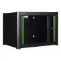 Wandmontagerack LOGON RWM07U45BL 7U zwart sleutelslot kabelmanagement