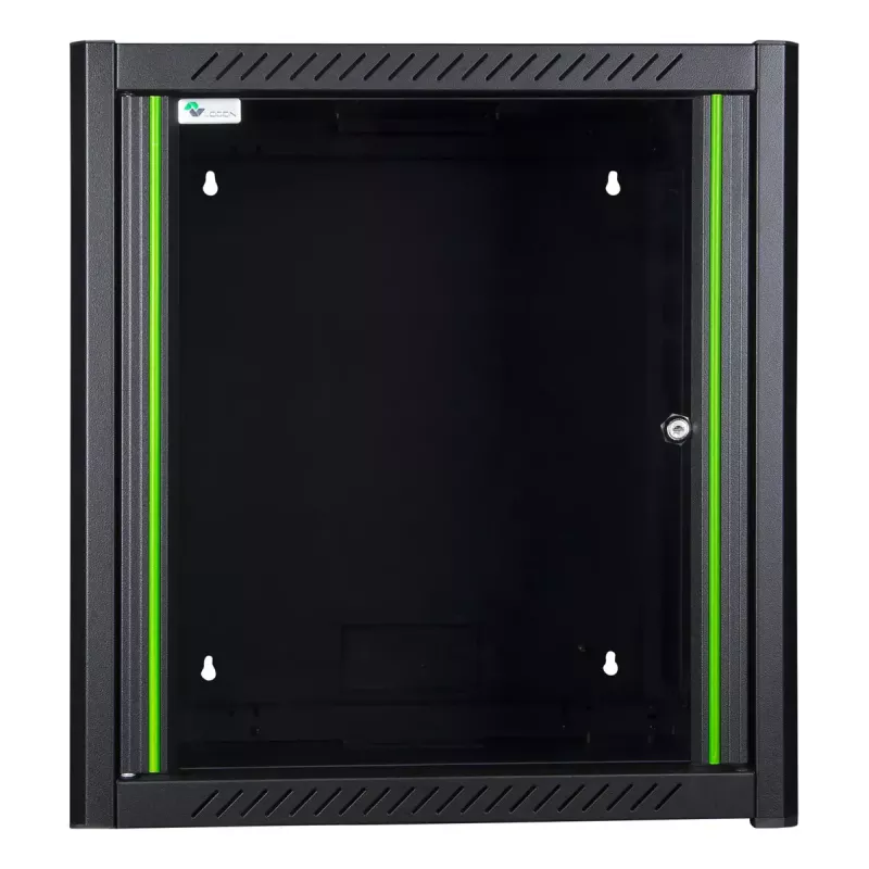 Wandmontagerack LOGON RWM12U45BL 12U zwart sleutelslot kabelmanagement