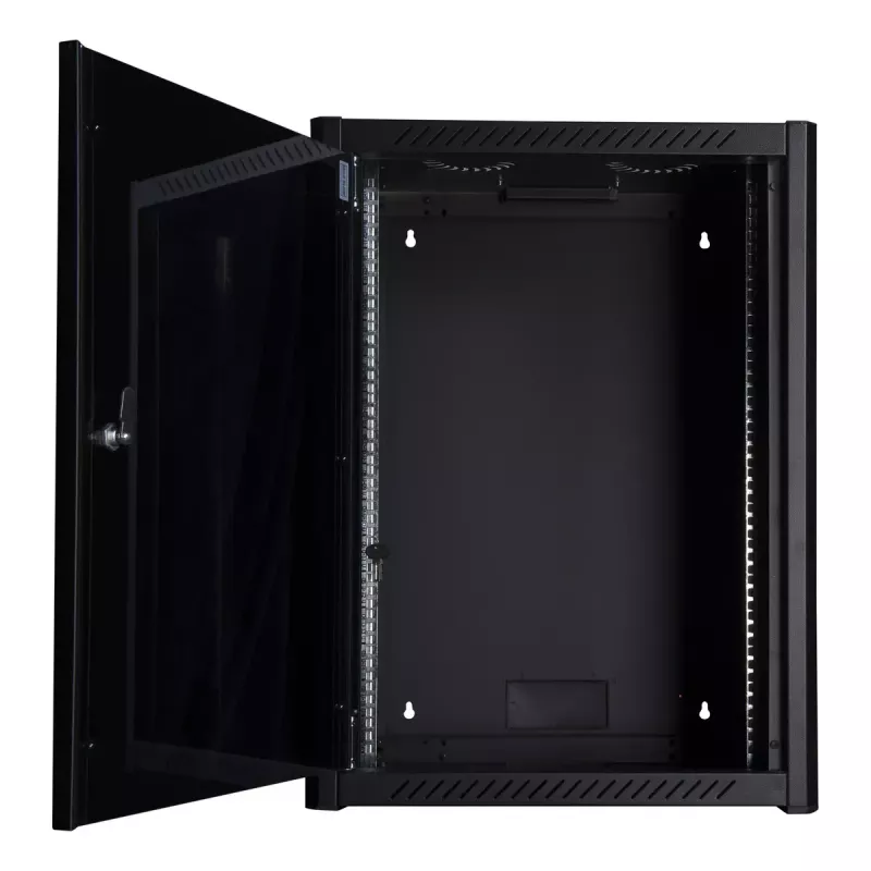 Wandmontage-rack LOGON RWM16U45BL 16U zwart sleutelslot kabelmanagement