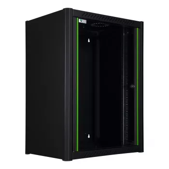 Wandmontage-rack LOGON RWM16U45BL 16U zwart sleutelslot kabelmanagement