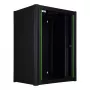 Wandmontage-rack LOGON RWM16U45BL 16U zwart sleutelslot kabelmanagement