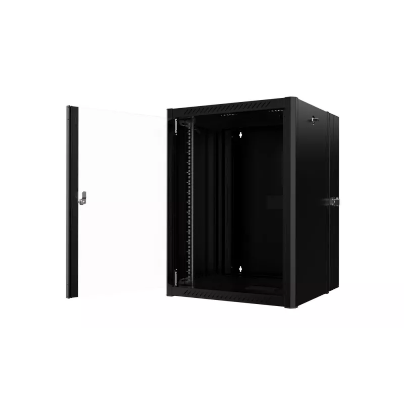 Lanview RWP16U45BL-D rackkast 16HE wandmontage rack zwart