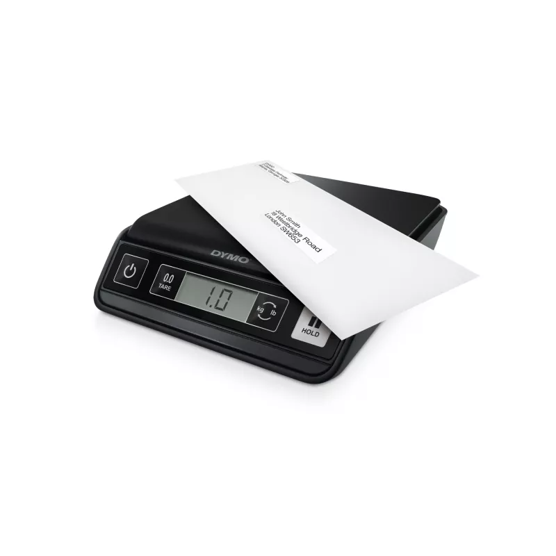 DYMO M2 digitale brievenweger, 2 kg, LCD, 3x AAA, 18,5 x 16,1 x 4,4 cm, zwart