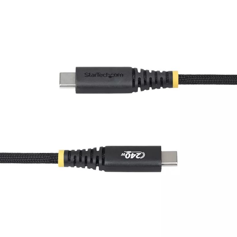 StarTech.com 1 m USB-C-oplaadkabel, robuust en ultra-flexibel, 240 W (5 A) PD EPR, USB 2.0 laptop-oplaadkabel, USB-IF-gecertificeerd, duurzame USB-C-oplaadkabel
