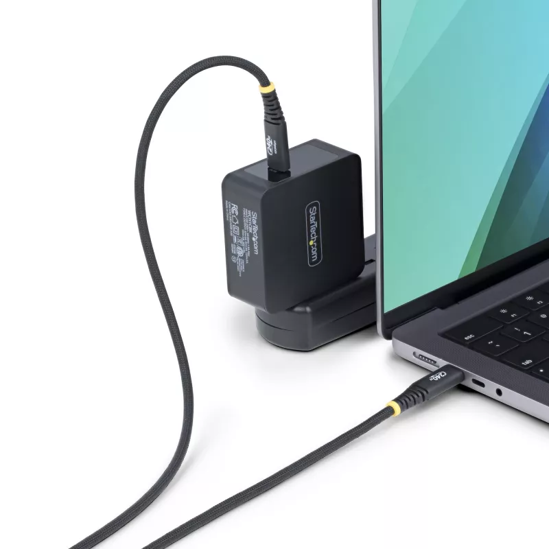 StarTech.com 1 m USB-C-oplaadkabel, robuust en ultra-flexibel, 240 W (5 A) PD EPR, USB 2.0 laptop-oplaadkabel, USB-IF-gecertificeerd, duurzame USB-C-oplaadkabel