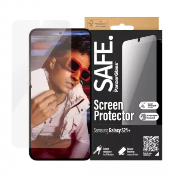 PanzerGlass SAFE. by ® schermbeschermfolie Samsung Galaxy S24+ | Ultra-Wide Fit met EasyAligner