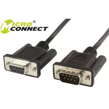 Microconnect SCSEHN3B seriële kabel zwart 3 m DB9 M DB9 F