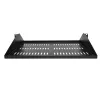 StarTech.com 2U serverrack-legbord, midden gemonteerd universeel geventileerd rackmount-uitsteekblad voor 19-inch netwerkkast, robuuste stalen uitvoering, 91 kg draagvermogen, 356 mm diepte, zwart