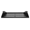 StarTech.com 2U serverrack-legbord, midden gemonteerd universeel geventileerd rackmount-uitsteekblad voor 19-inch netwerkkast, robuuste stalen uitvoering, 91 kg draagvermogen, 356 mm diepte, zwart