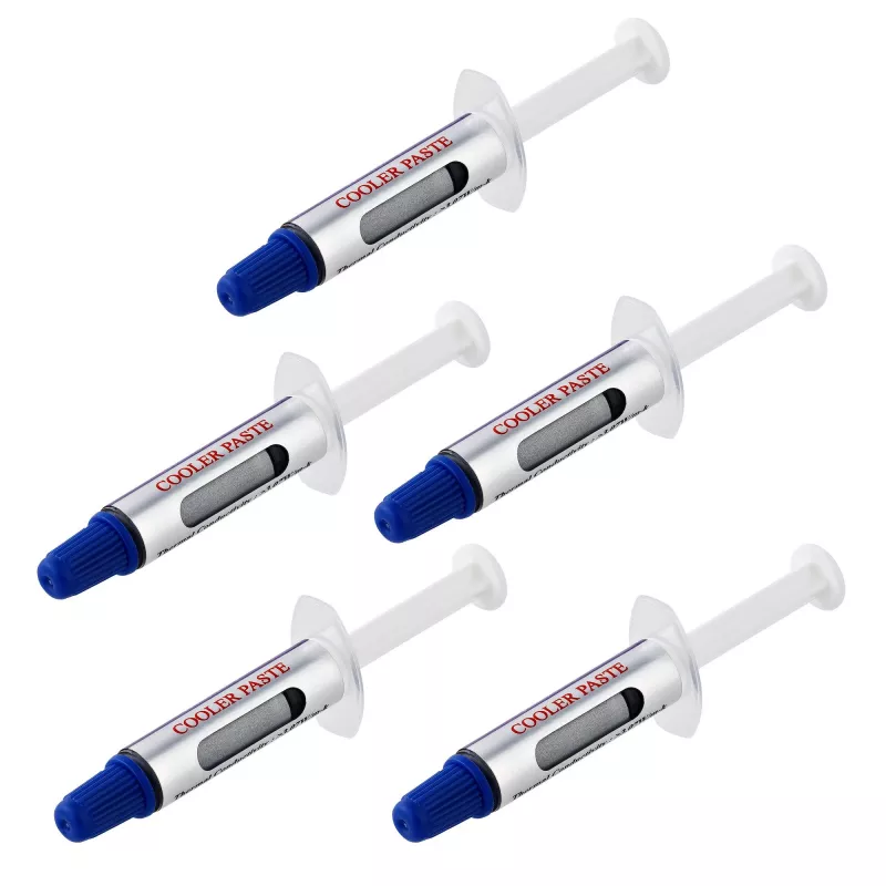 StarTech.com warmtegeleidingspasta, 5-pack hersluitbare spuiten (elk 1,5 g), metaaloxide-verbinding, warmtegeleidingspasta voor CPU-koellichaam