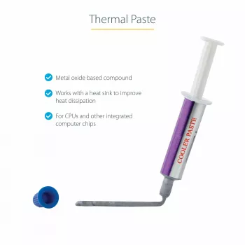 StarTech.com warmtegeleidingspasta, metaaloxide-verbinding, hersluitbare spuit (1,5 g), warmtegeleidingspasta voor CPU-koellichaam