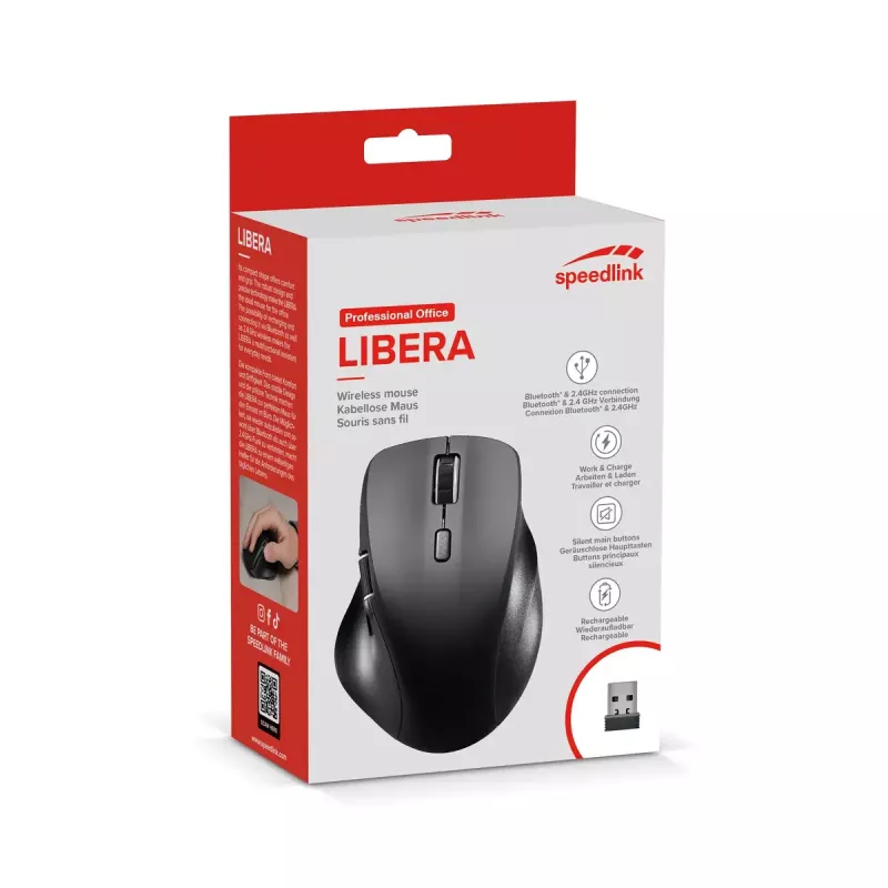 Muis SPEEDLINK SL-630021-RRBK RF Wireless + Bluetooth