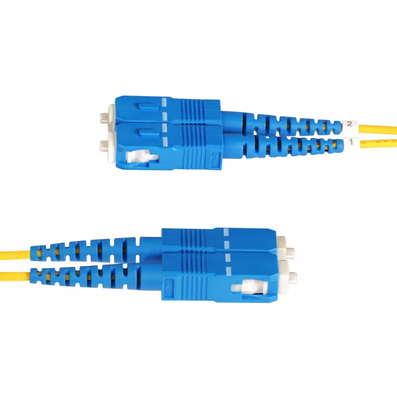 StarTech.com SMLCSC-OS2-7M 7 m (23 ft) LC–SC (UPC) OS2 singlemode duplex glasvezelpatchkabel, 9/125 µm, lasergeoptimaliseerd, 10G/100G, buigongevoelig, laag insertieverlies, LSZH, geel