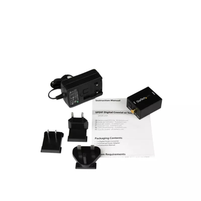 StarTech.com SPDIF digitale coaxiale of Toslink optische naar stereo-RCA audioconverter