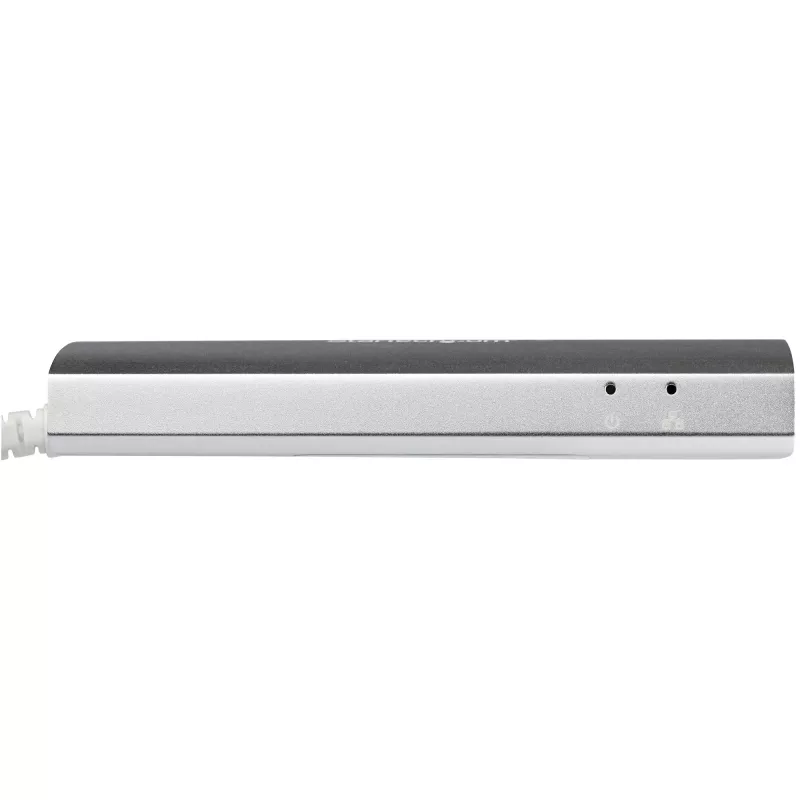 StarTech.com 3-poorts draagbare USB 3.0-hub met Gigabit Ethernet - geïntegreerde kabel~3-poorts draagbare USB 3.0-hub met Gigabit Ethernet - 5 Gbit/s - geïntegreerde kabel