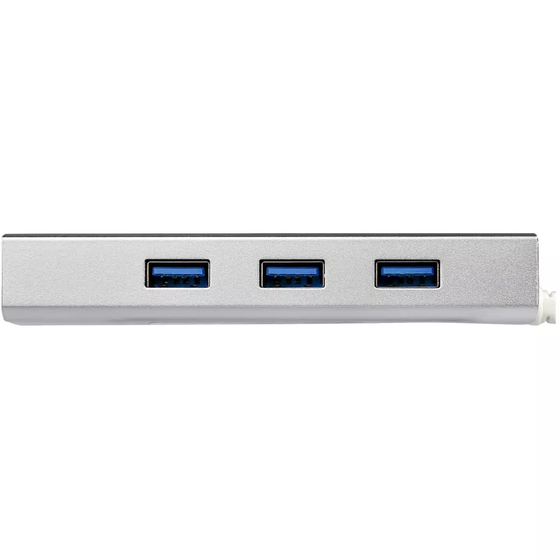 StarTech.com 3-poorts draagbare USB 3.0-hub met Gigabit Ethernet - geïntegreerde kabel~3-poorts draagbare USB 3.0-hub met Gigabit Ethernet - 5 Gbit/s - geïntegreerde kabel