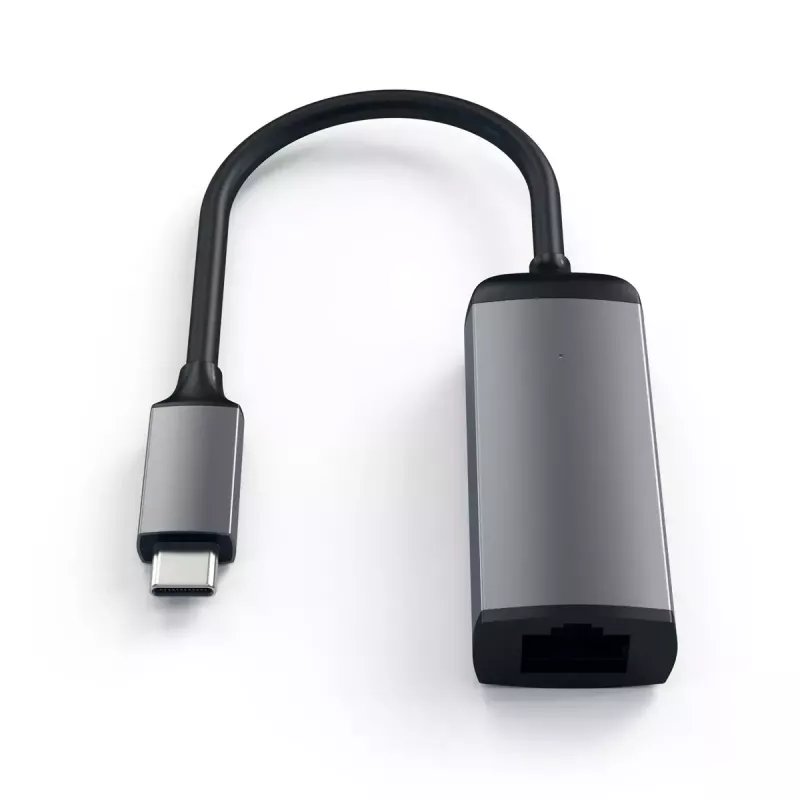Satechi ST-TCENM USB-C naar Gigabit Ethernet-adapter, aluminium, spacegrijs