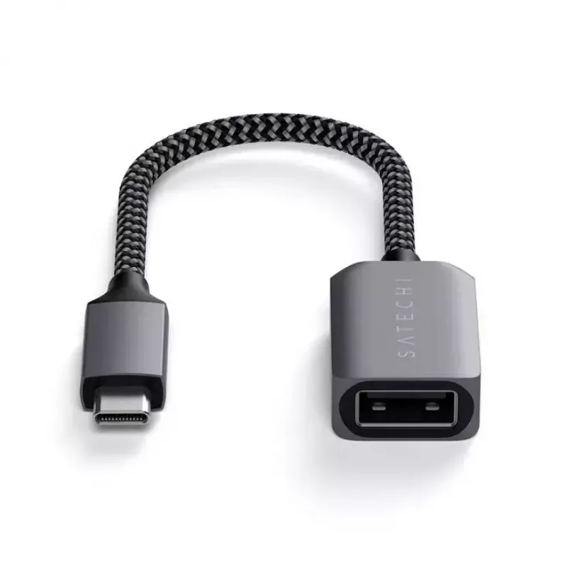 USB-kabel Satechi ST-UCATCM USB-C naar USB-A, USB 3.2 Gen 1 (5 Gbit/s), grijs