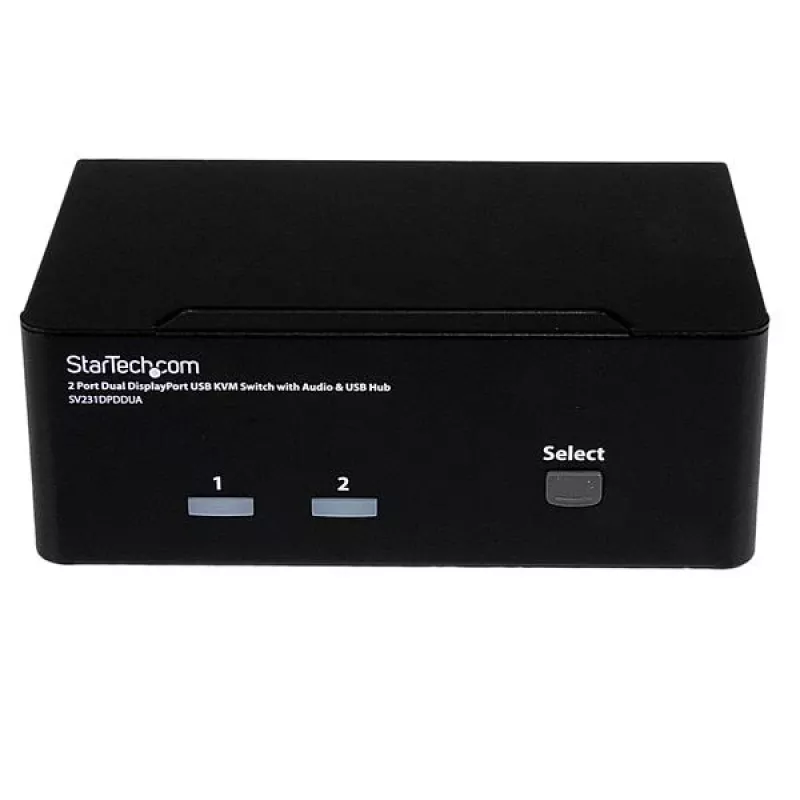 StarTech.com 2-poorts Dual DisplayPort USB KVM-switch met audio & USB 2.0-hub