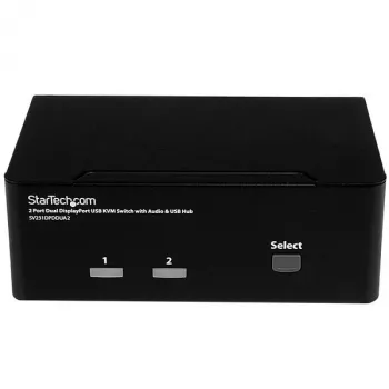 StarTech.com 2-poorts DisplayPort dual-monitor KVM-switch – 4K 60Hz