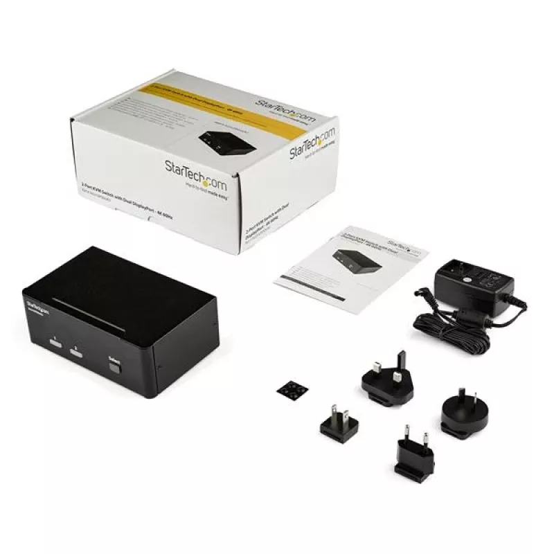 StarTech.com 2-poorts DisplayPort dual-monitor KVM-switch – 4K 60Hz