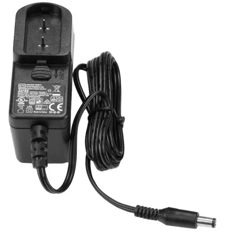 StarTech.com SVA5N3NEUA vervangende DC-voedingsadapter, 5 V 3 A, 100-240 V AC, N-type barrel-connector, NA/JP/EU/UK/AU-stekkers