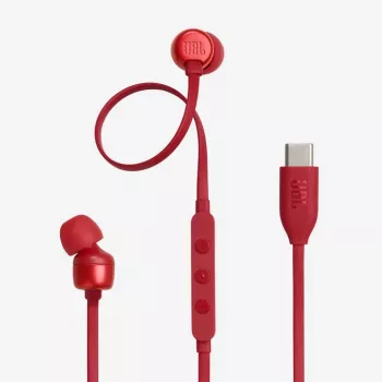 JBL Tune 310C headset bedraad in-ear gesprekken/muziek USB Type-C rood
