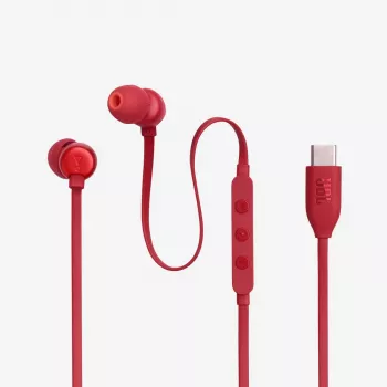 JBL Tune 310C headset bedraad in-ear gesprekken/muziek USB Type-C rood