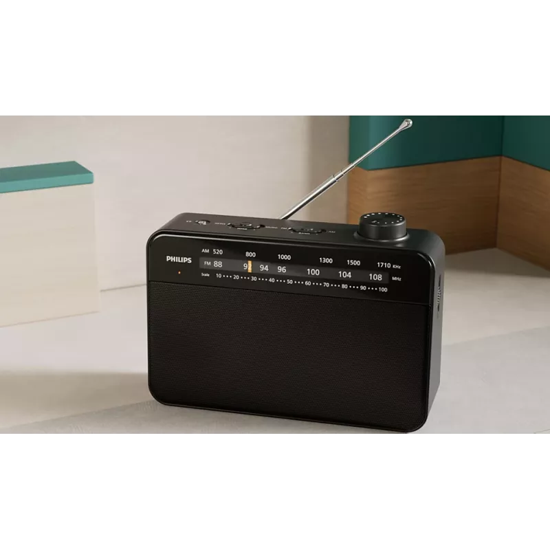 Draagbare radio Philips TAR2509/10 analoog AM FM zwart