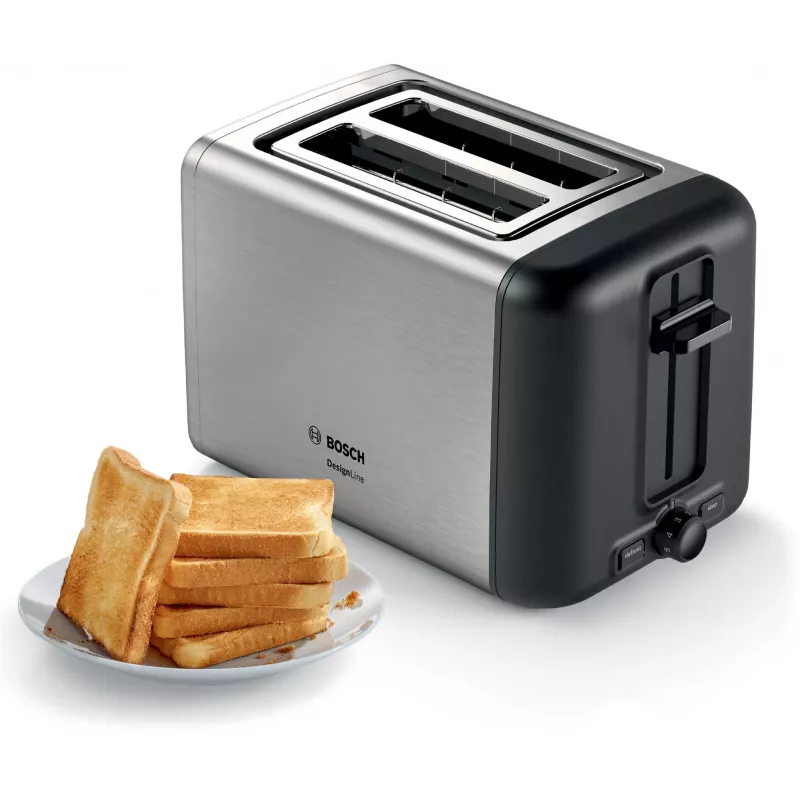 Bosch TAT3P420DE toaster 2 sneetjes 970 W zwart, zilver