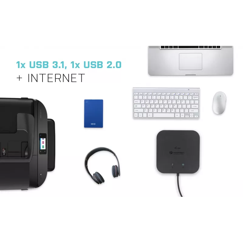 i-tec Thunderbolt 3 Travel Dock dual 4K-display + Power Delivery 60W