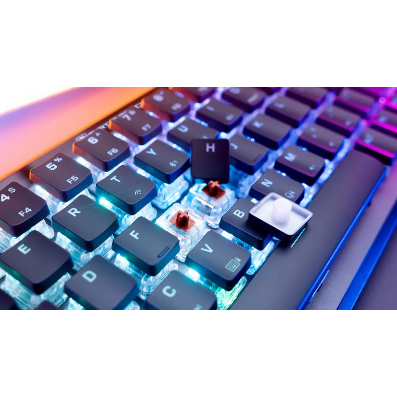 Turtle Beach Vulcan II Mini Air TBK-3101-02-DE gamingtoetsenbord, Duitse indeling (QWERTZ), lineaire TITAN II Optical Red-switches, zwart