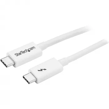 StarTech.com Thunderbolt 3-kabel – 20 Gbit/s – 1 m – wit – Thunderbolt-, USB- en DisplayPort-compatibel