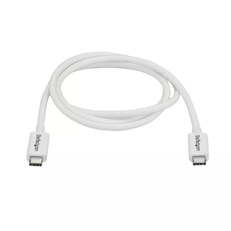 StarTech.com Thunderbolt 3-kabel – 20 Gbit/s – 1 m – wit – Thunderbolt-, USB- en DisplayPort-compatibel