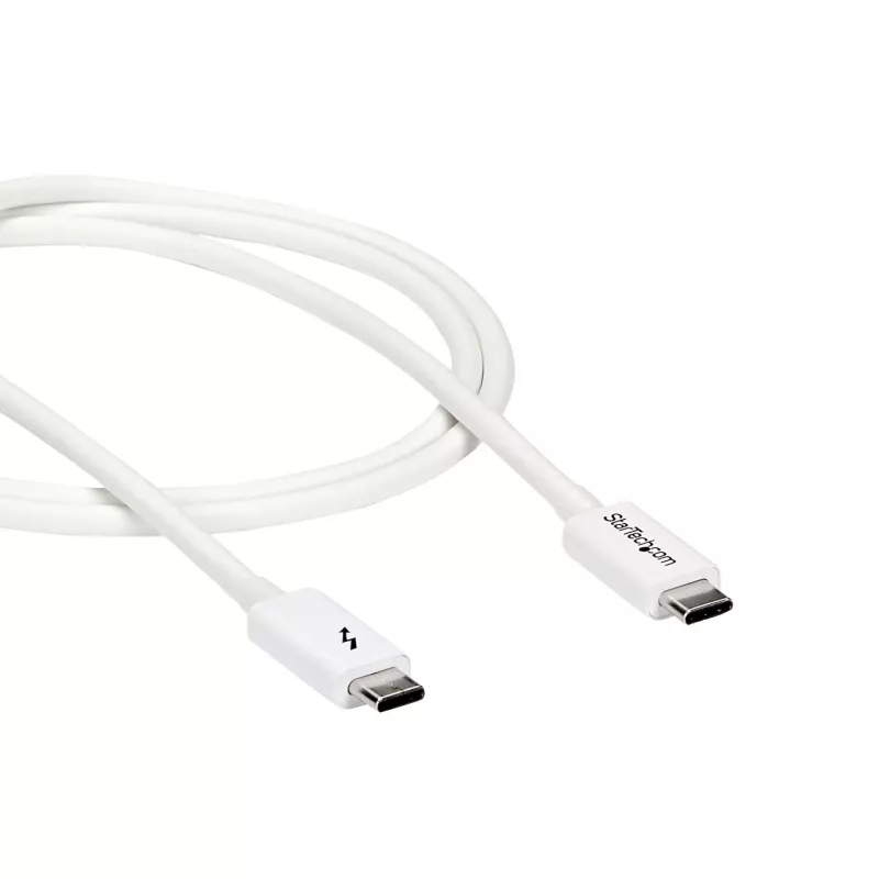 StarTech.com Thunderbolt 3-kabel – 20 Gbit/s – 1 m – wit – Thunderbolt-, USB- en DisplayPort-compatibel