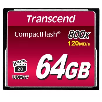 Flashgeheugen Transcend 64 GB CompactFlash 800x TS64GCF800