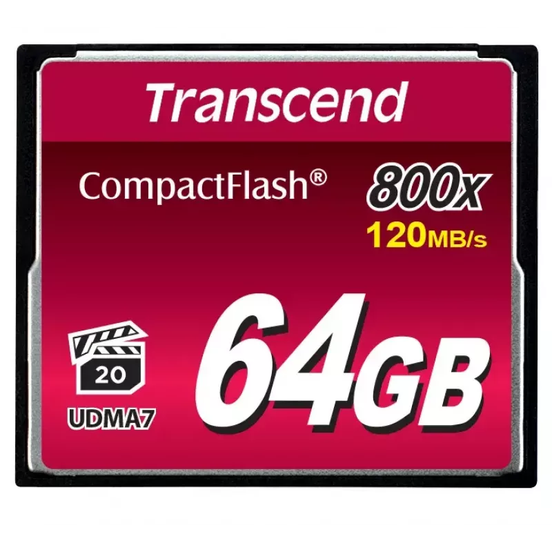 Flashgeheugen Transcend 64 GB CompactFlash 800x TS64GCF800