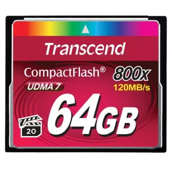 Flashgeheugen Transcend 64 GB CompactFlash 800x TS64GCF800
