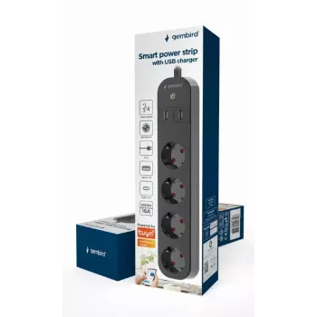 Stekkerdoos Gembird TSL-PS-S4U-01 Smart 4 AC-uitgangen