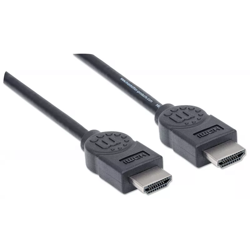 Manhattan 306119 HDMI-kabel, HDMI male naar HDMI male, afgeschermd, 1,8 m, zwart
