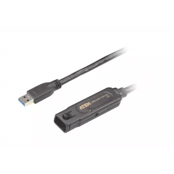 ATEN 15 m USB3.2 Gen1 verlengkabel, 15 m, USB A, USB A, USB 3.2 Gen 1 (3.1 Gen 1), 5 Gbit/s, zwart