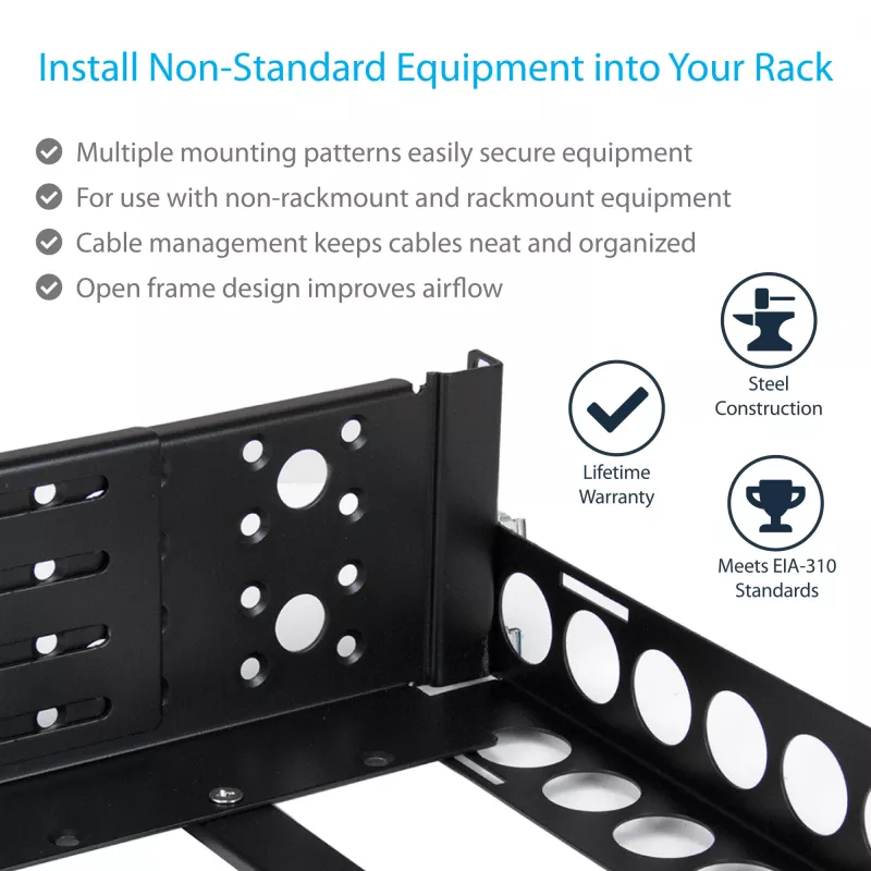 StarTech.com 3U vaste 19-inch universele server-rackrails met verstelbare diepte
