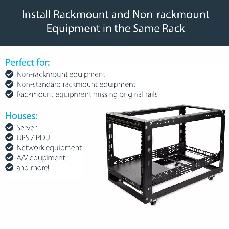 StarTech.com 3U vaste 19-inch universele server-rackrails met verstelbare diepte