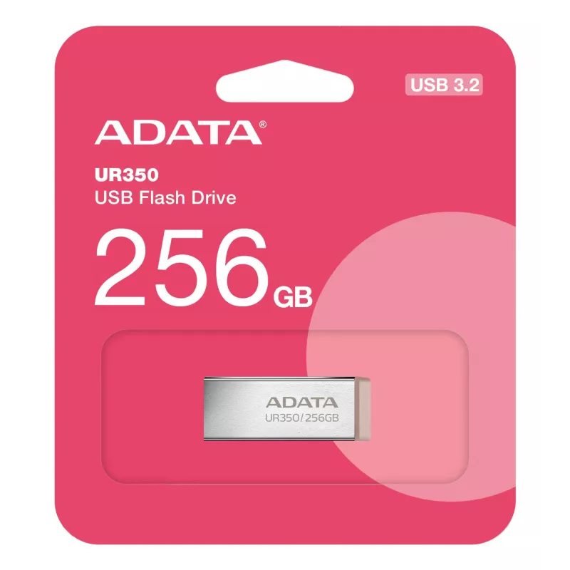 ADATA UR350 USB-flashdrive 256 GB USB Type-A 3.2 Gen 1 (3.1 Gen 1) bruin, roestvrij staal