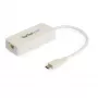 StarTech.com USB-C-naar-Gigabit-Ethernet-adapter met USB-A-poort – wit 1 Gbit/s NIC USB 3.0/USB 3.1 Type-C netwerkadapter – 1GbE USB-C RJ45/LAN TB3-compatibel Windows MacBook Pro Chromebook